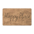 Happy Place Doormat – Rustic Neutral Home Entryway Mat