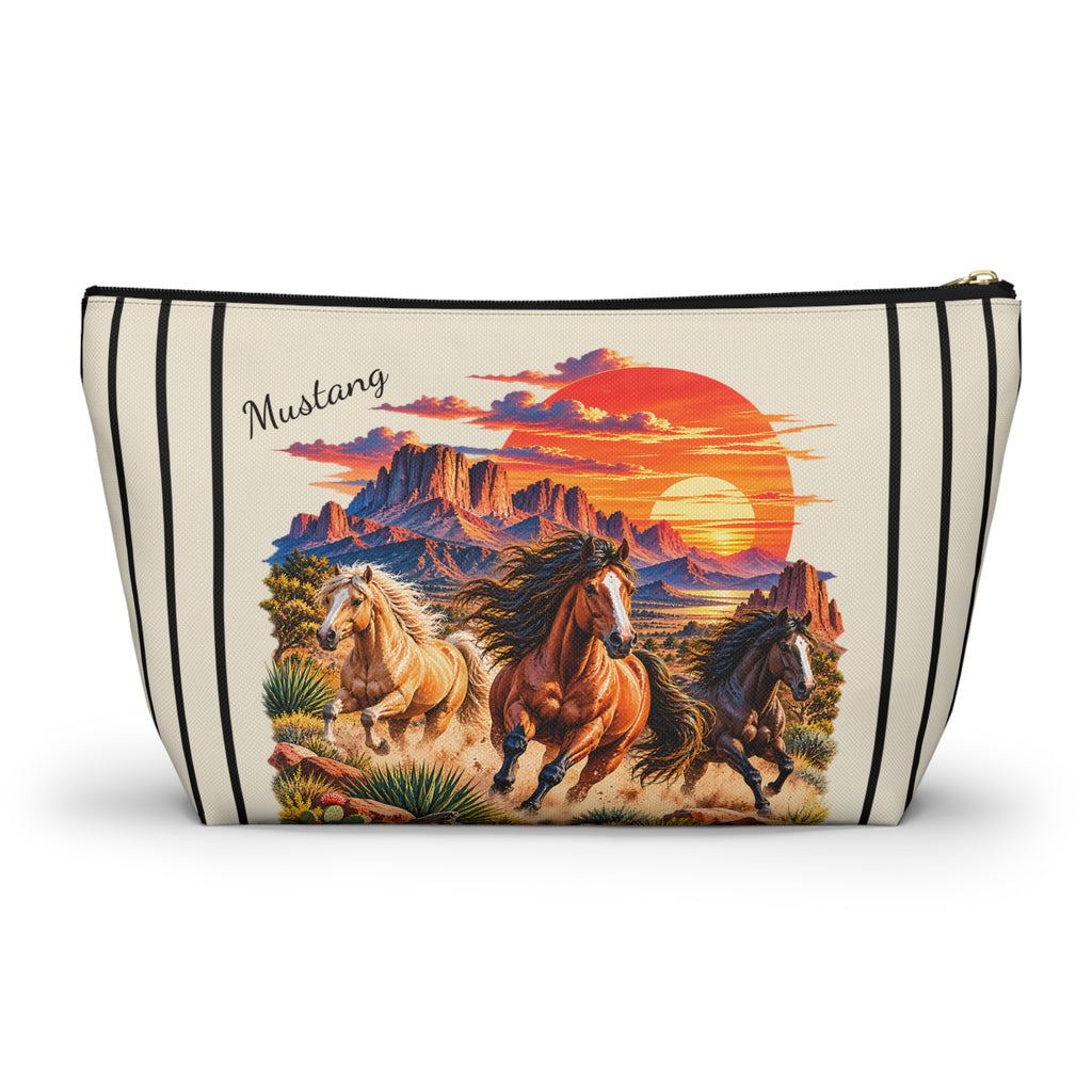 Wild Mustang Pouch – Western Desert Horse Graphic