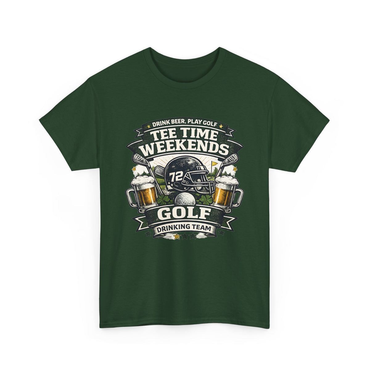 Golf & Beer T-Shirt – Tee Time Funny Golfing Graphic Tee