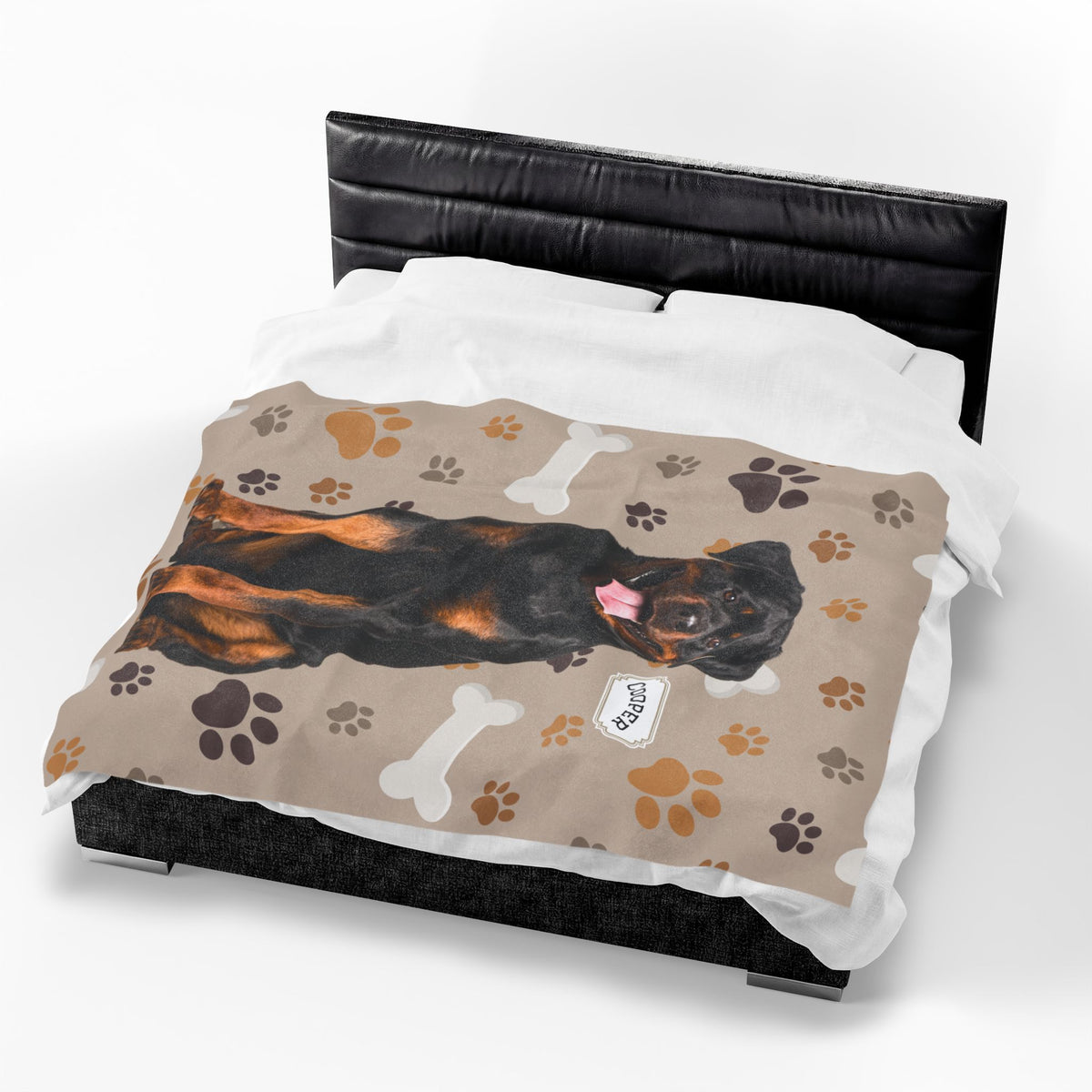 Custom Pet Blanket with Photo  Name  Personalized Dog Blanket  Cat Photo Throw  Sherpa Plush Pet Memorial Gift PET2