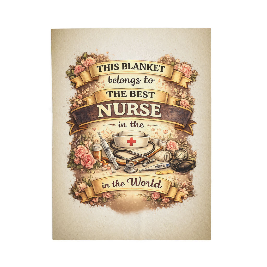 Best Nurse Blanket Gift  This Blanket Belongs to The Best Nurse in the World  Nurse Appreciation Gift  RN Graduation Gift