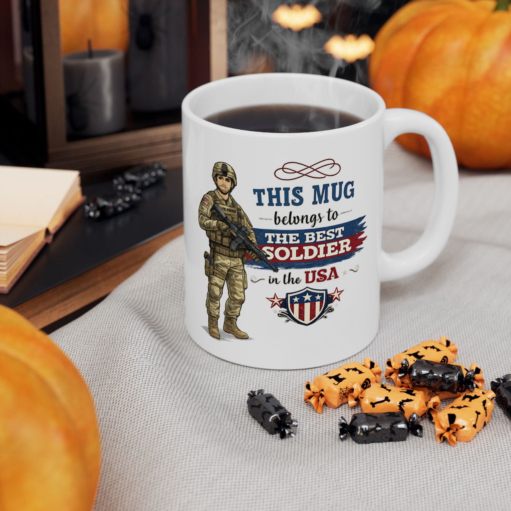 Best Soldier Mug  This Mug Belongs To The Best Soldier in the USA, Military Gift Coffee Mug, Veteran Cup