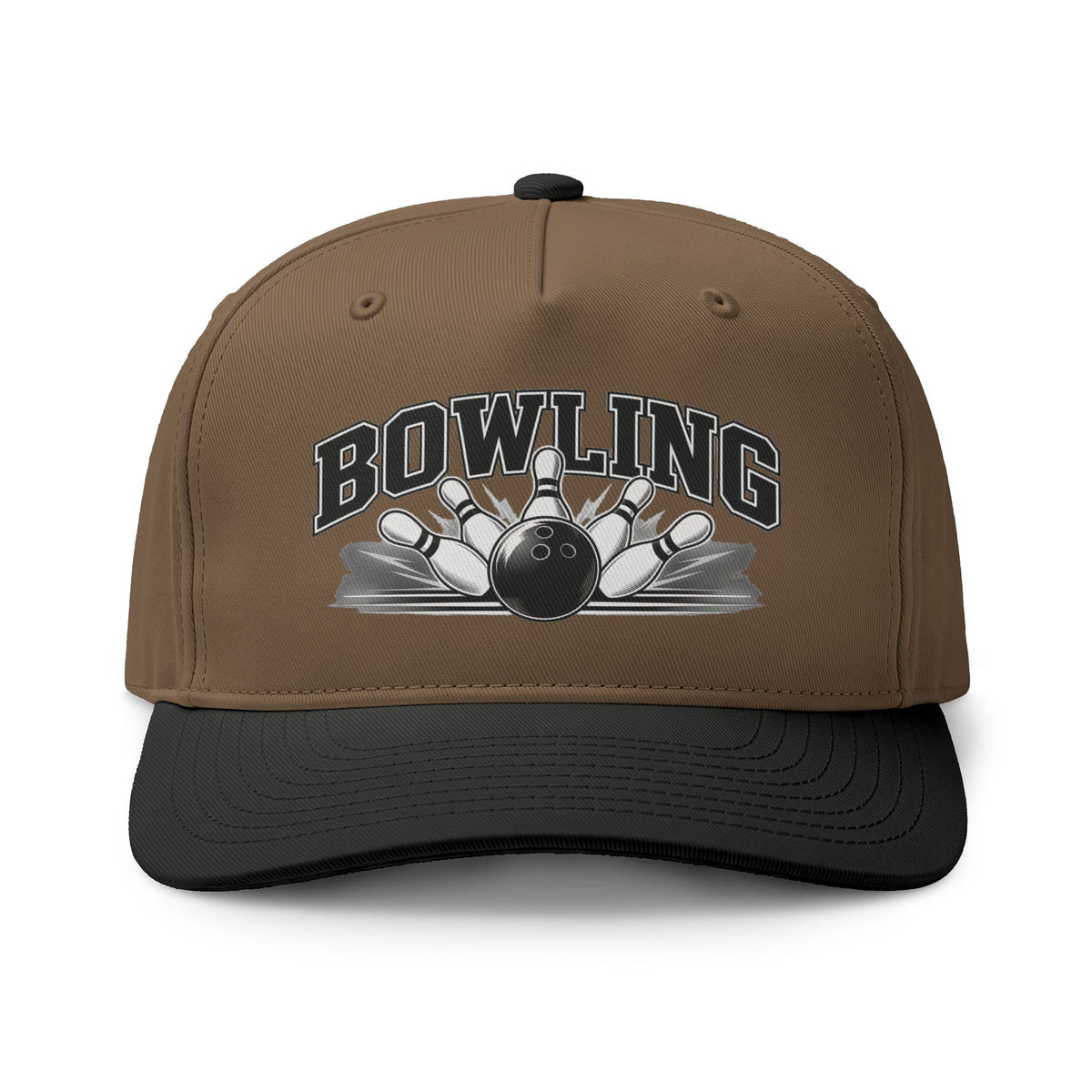 Bowling Two-Tone Cap – Classic Bowling Ball & Pins Sports Hat