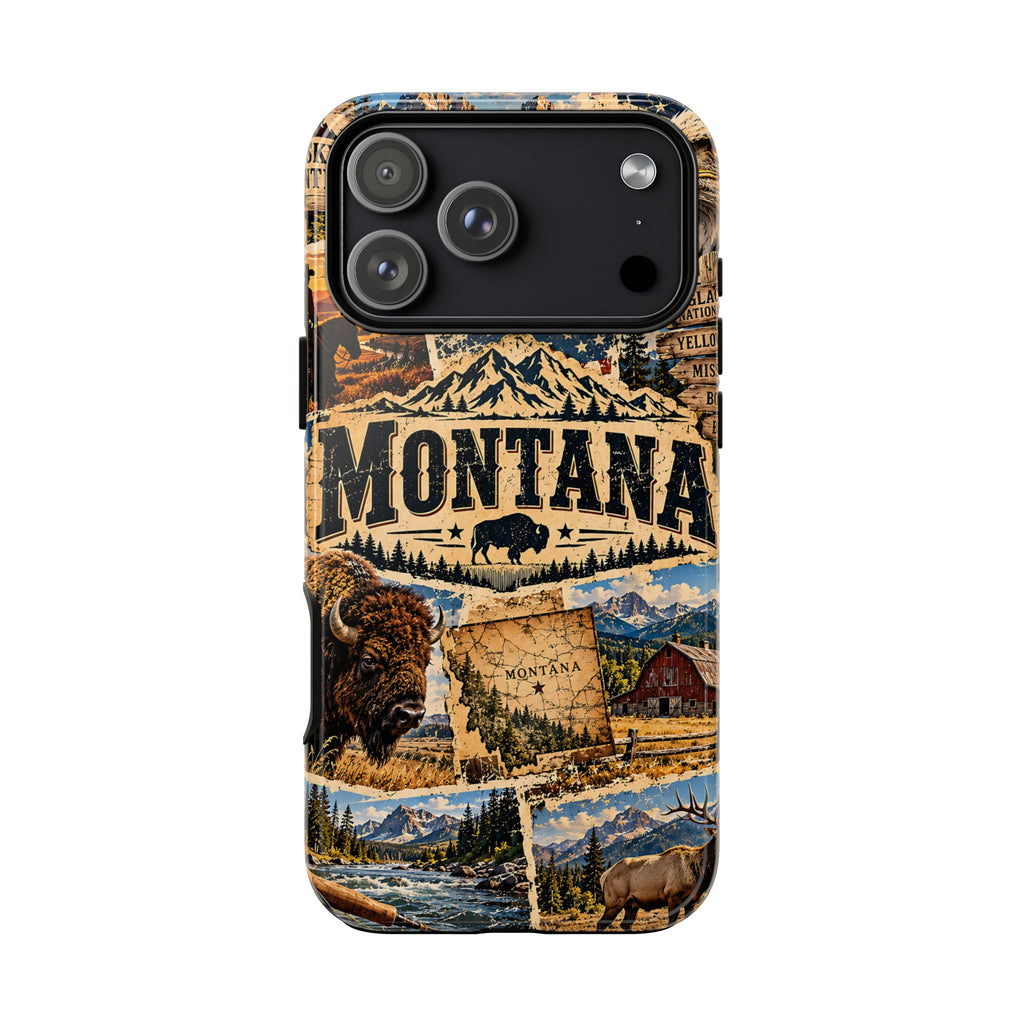 Montana Travel Collage Phone Case – Vintage Western Tough Case