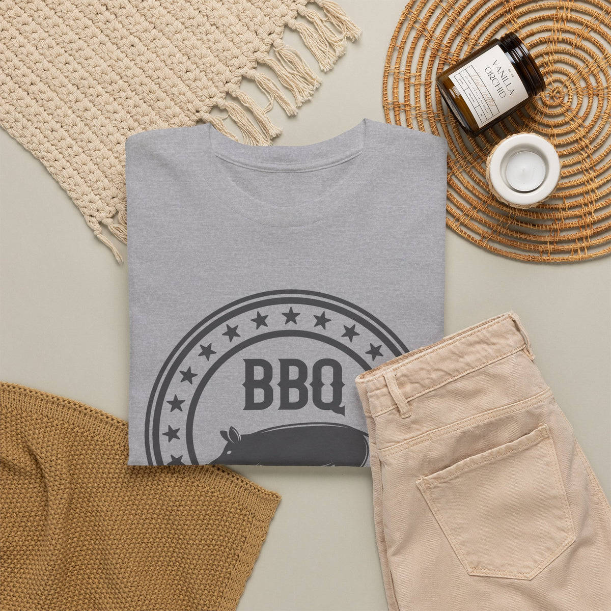 BBQ Pig T-Shirt – Vintage Red Barbecue & Grill Graphic Tee