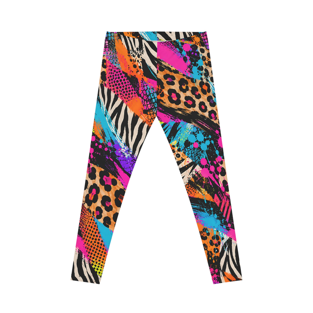 Colorful Animal Print Leggings – Leopard & Zebra Street Art