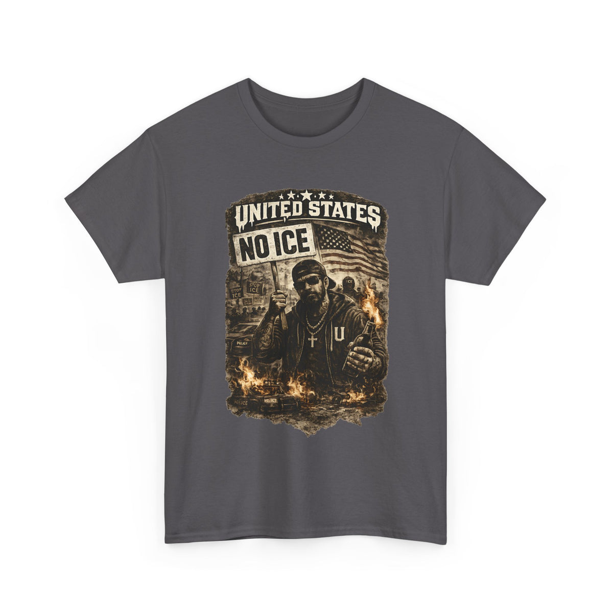 No ICE T-Shirt – United States Statement Streetwear Graphic Tee