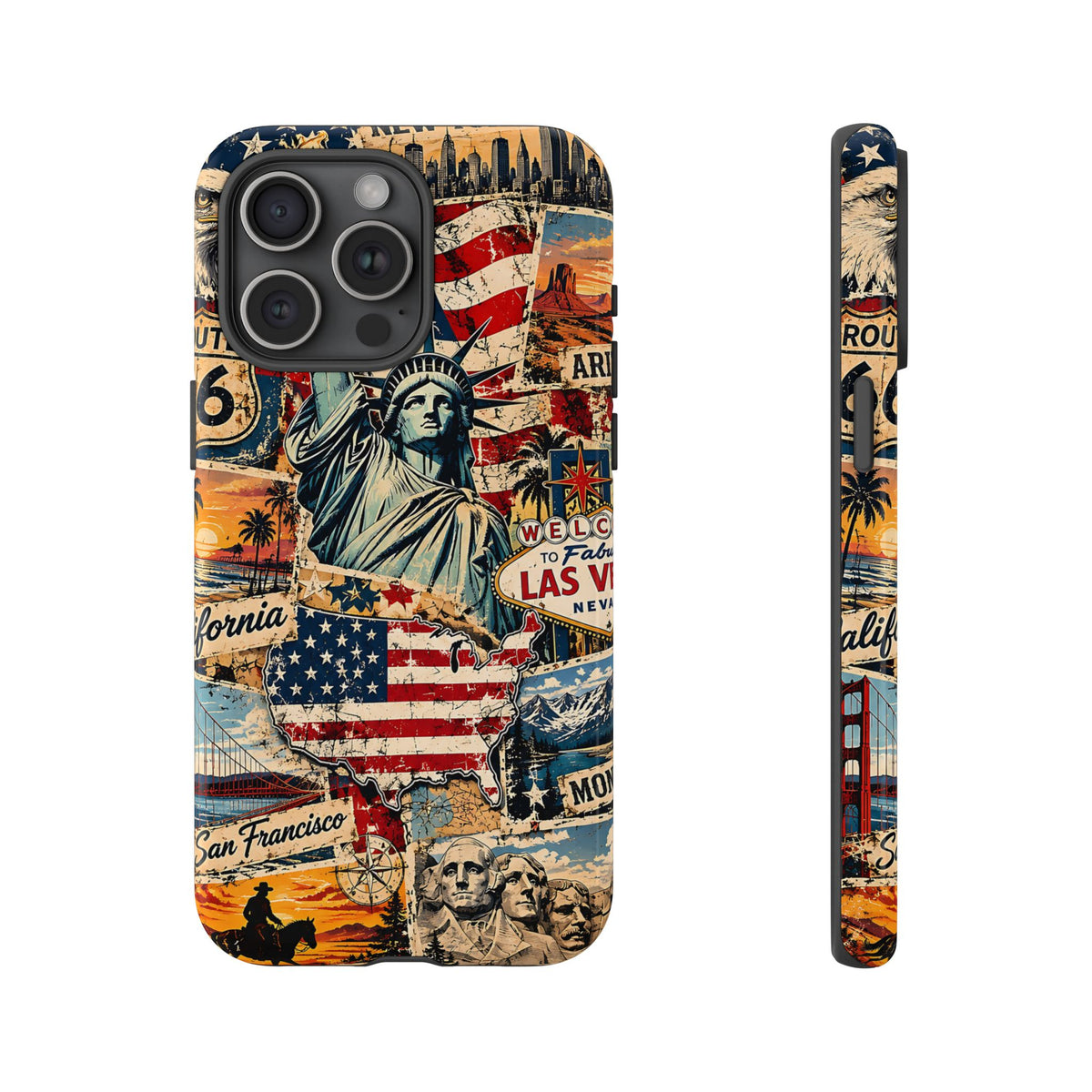 USA Travel Collage Phone Case – American Landmarks Tough Case
