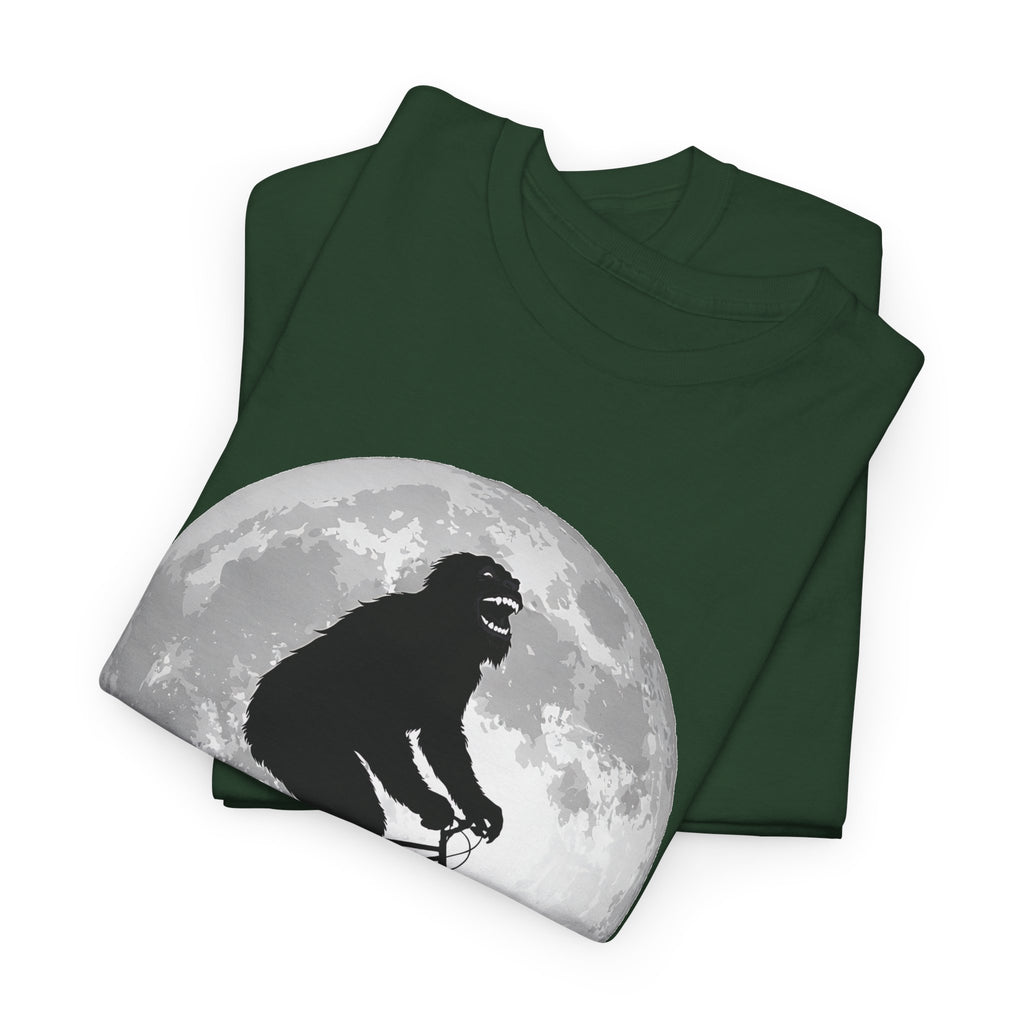Bigfoot Bicycle T-Shirt – Moon & Nature Adventure Graphic Tee