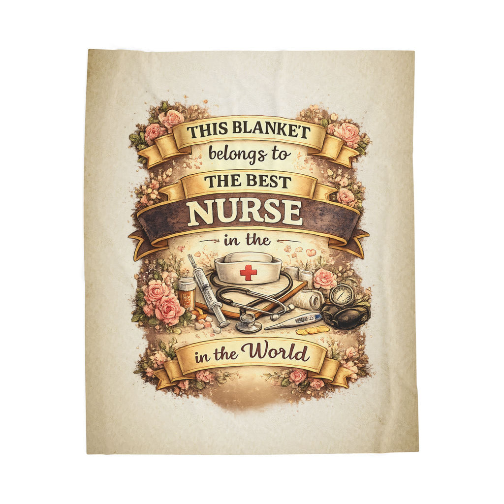 Best Nurse Blanket Gift  This Blanket Belongs to The Best Nurse in the World  Nurse Appreciation Gift  RN Graduation Gift