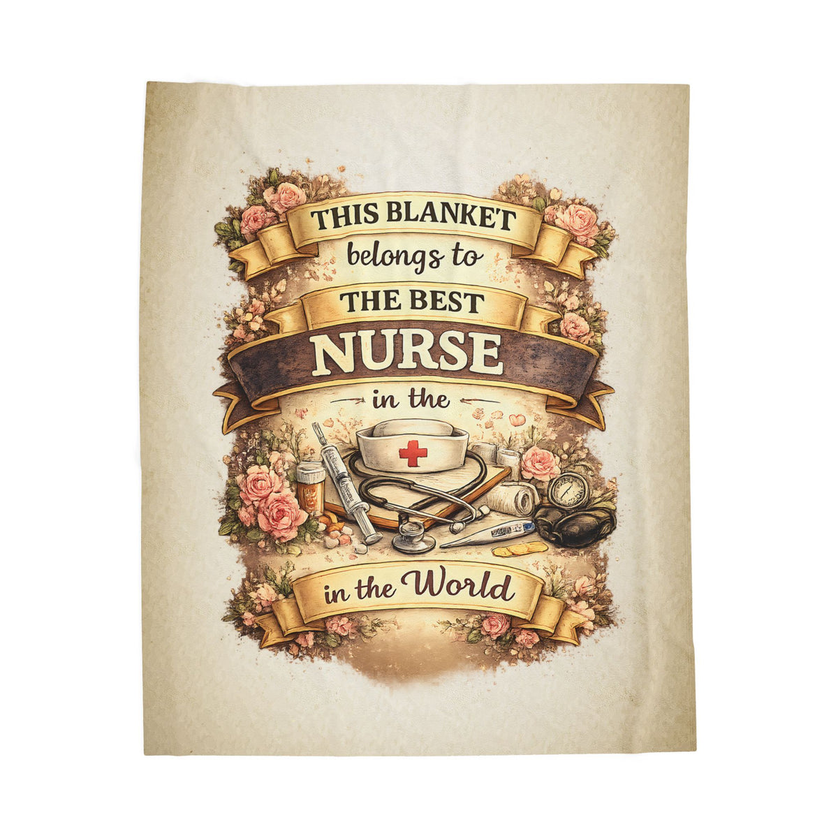 Best Nurse Blanket Gift  This Blanket Belongs to The Best Nurse in the World  Nurse Appreciation Gift  RN Graduation Gift