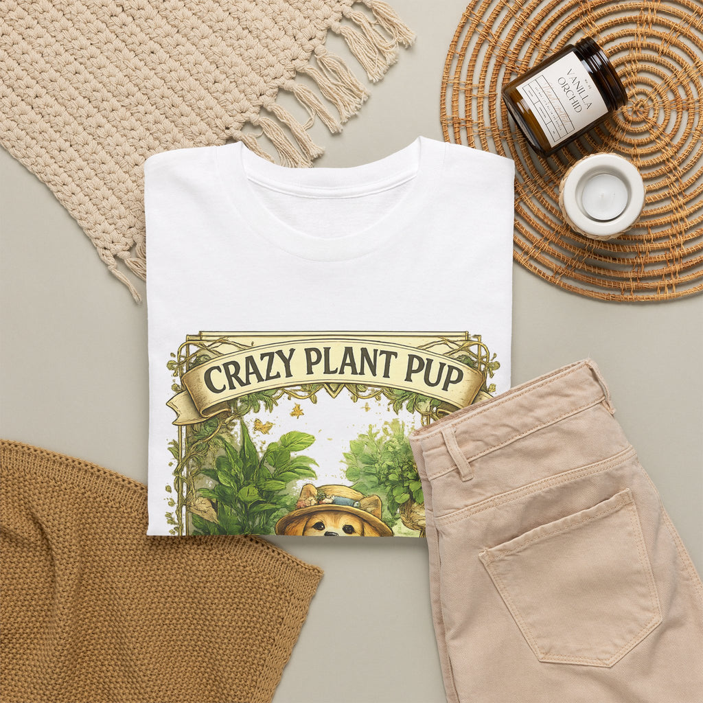 Crazy Plant Pup T-Shirt – Funny Dog & Plant Lover Graphic Tee