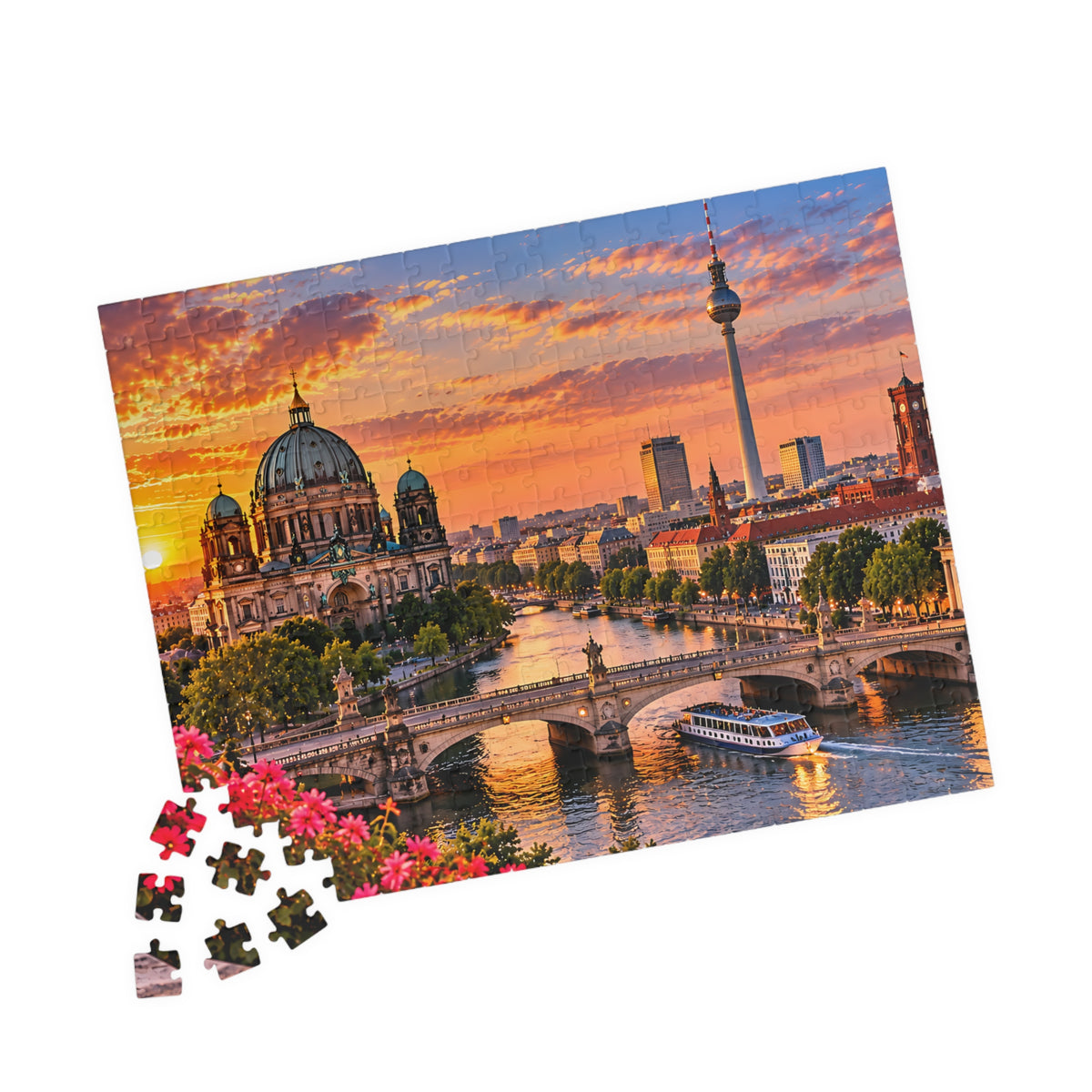 Berlin Germany Puzzle – TV Tower & City Skyline Jigsaw Puzzle (110, 252, 520, 1014-piece)
