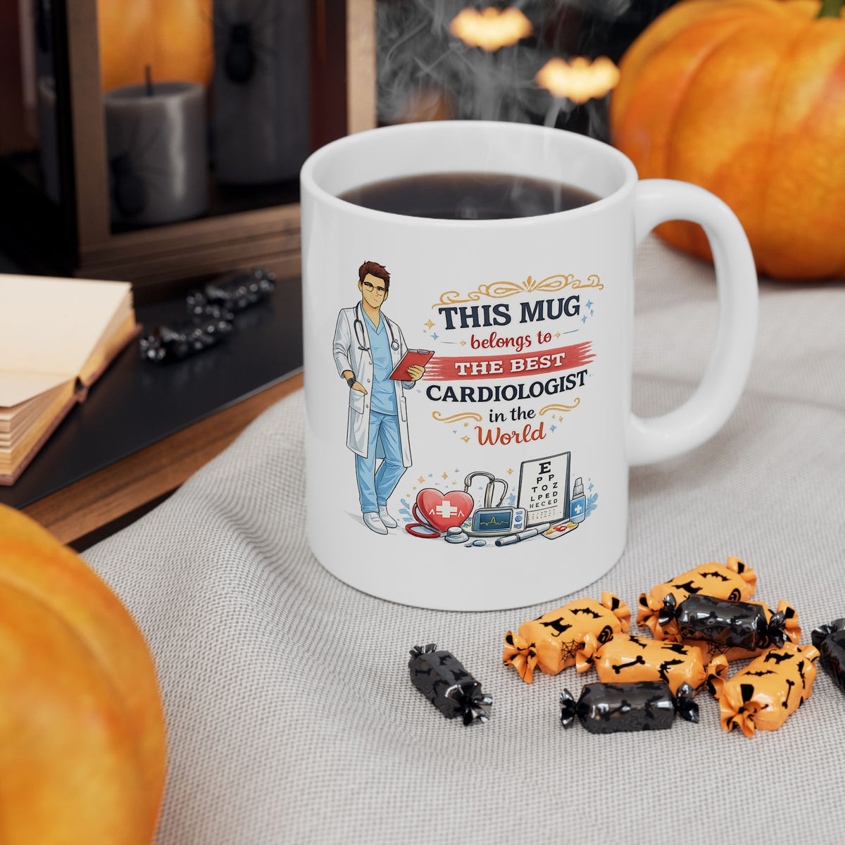 Best Cardiologist Mug This Mug Belongs To The Best Cardiologist in the World, Doctor Coffee Mug Gift