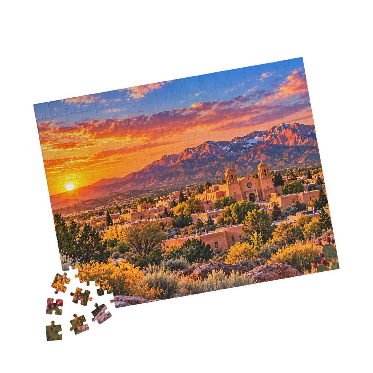 New Mexico Puzzle – Southwest Desert Landscape Jigsaw Puzzle (110, 252, 520, 1014-piece)