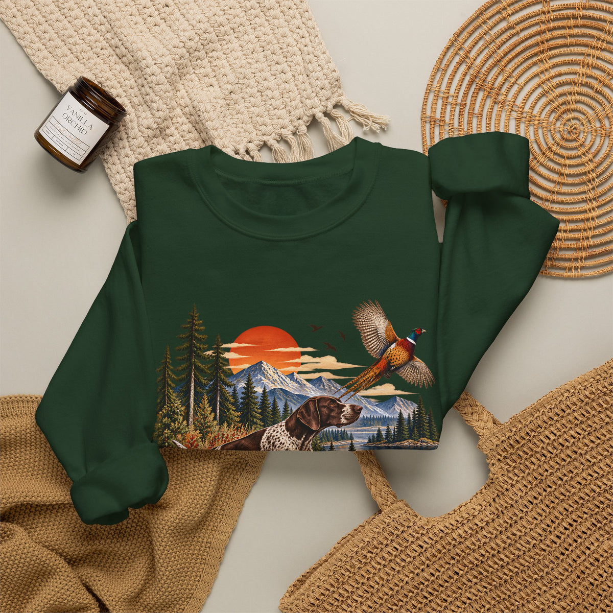 Hunting Dog & Pheasant Sweatshirt – Outdoor Hunter Design