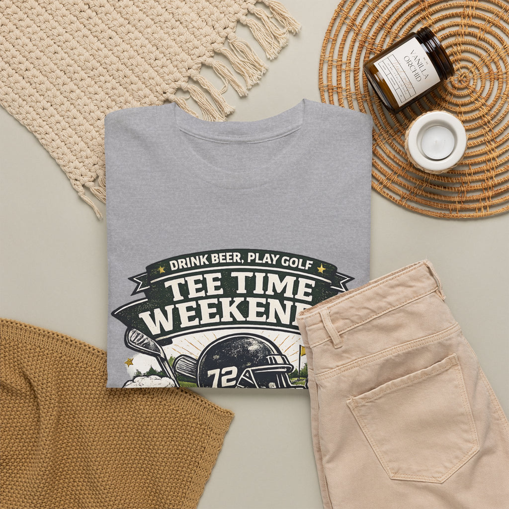 Golf & Beer T-Shirt – Tee Time Funny Golfing Graphic Tee