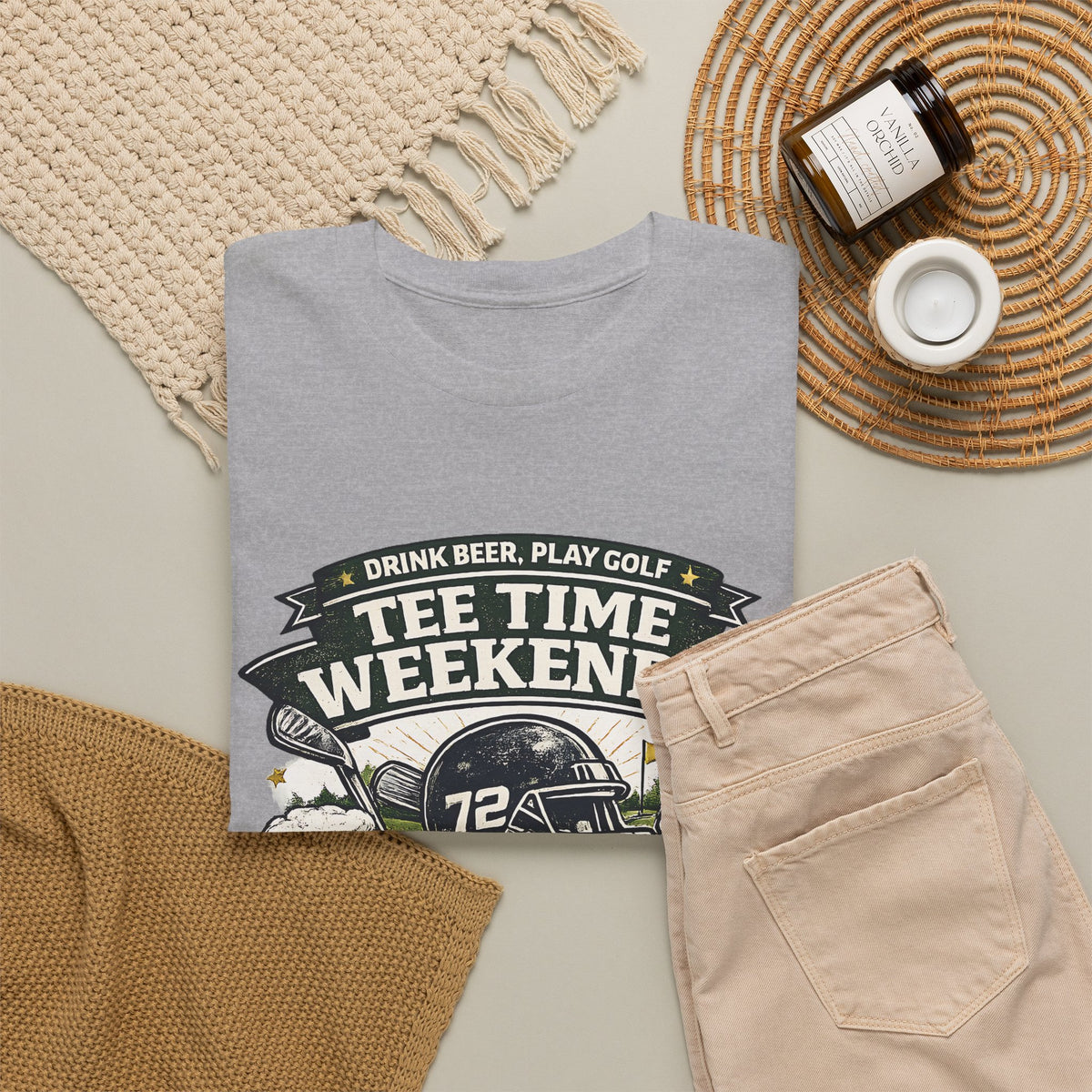 Golf & Beer T-Shirt – Tee Time Funny Golfing Graphic Tee