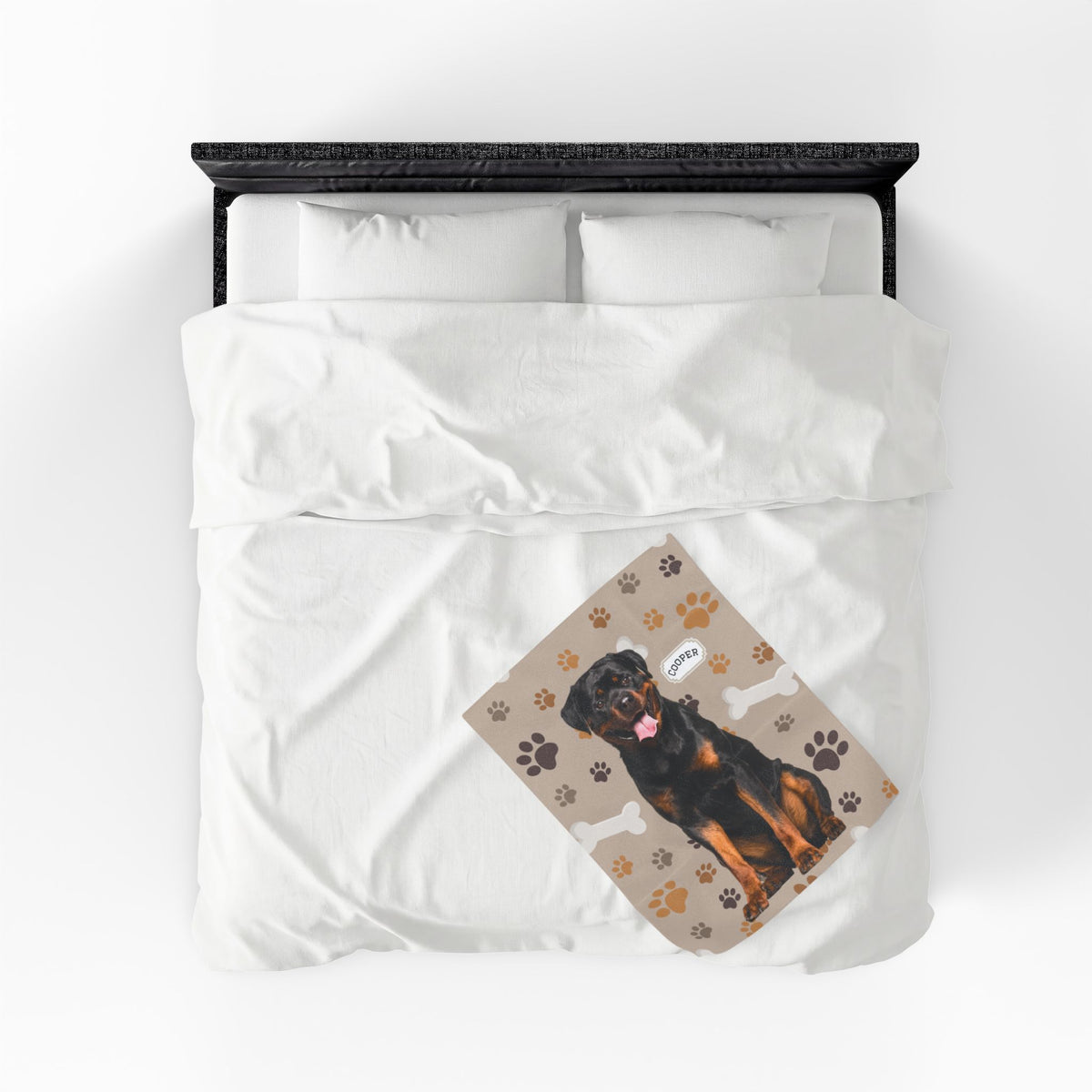 Custom Pet Blanket with Photo  Name  Personalized Dog Blanket  Cat Photo Throw  Sherpa Plush Pet Memorial Gift PET2