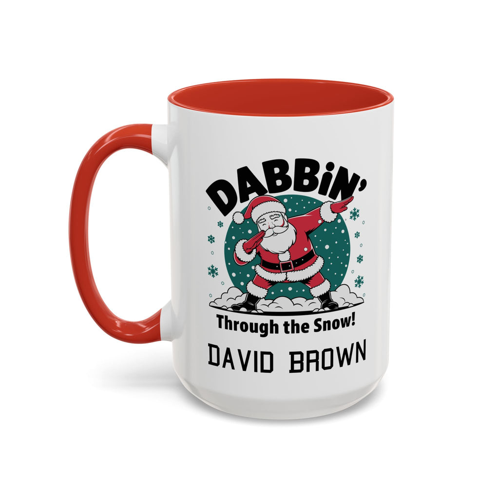 Personalized Christmas Santa Mug with Name – Funny Dabbing Santa Gift