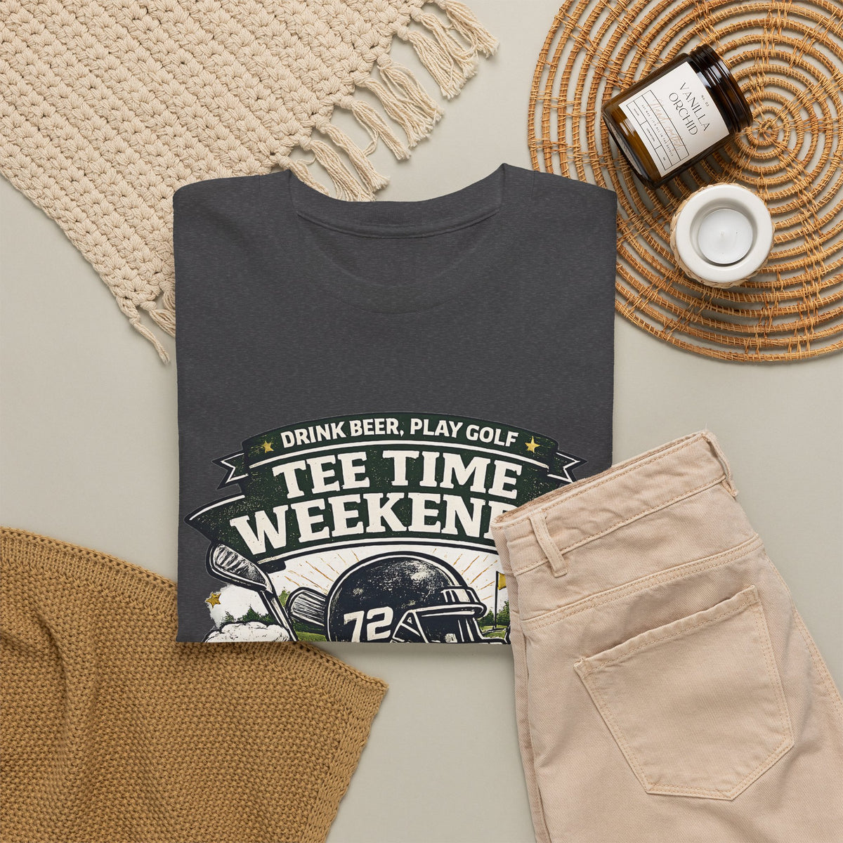 Golf & Beer T-Shirt – Tee Time Funny Golfing Graphic Tee