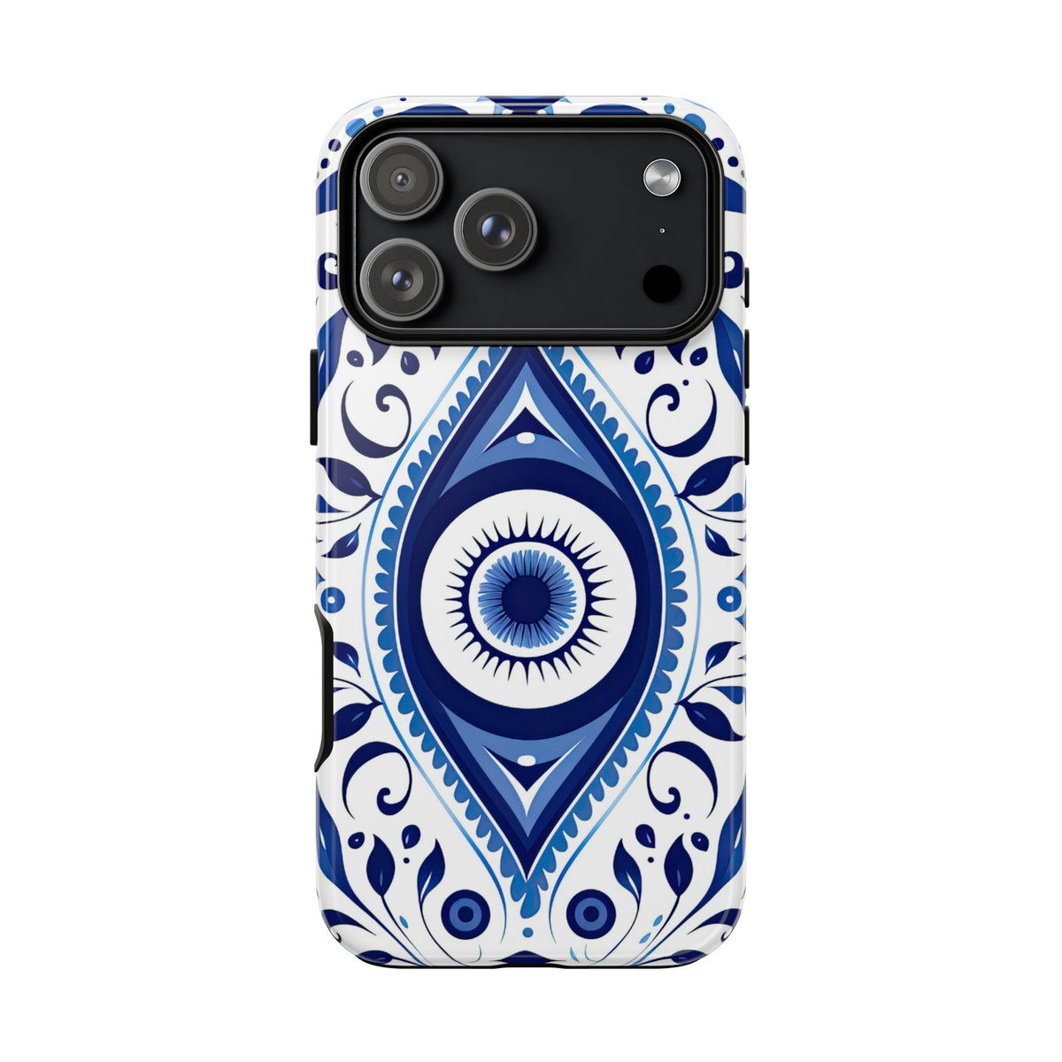 Blue Evil Eye Tough Phone Case – Ornamental Nazar Design