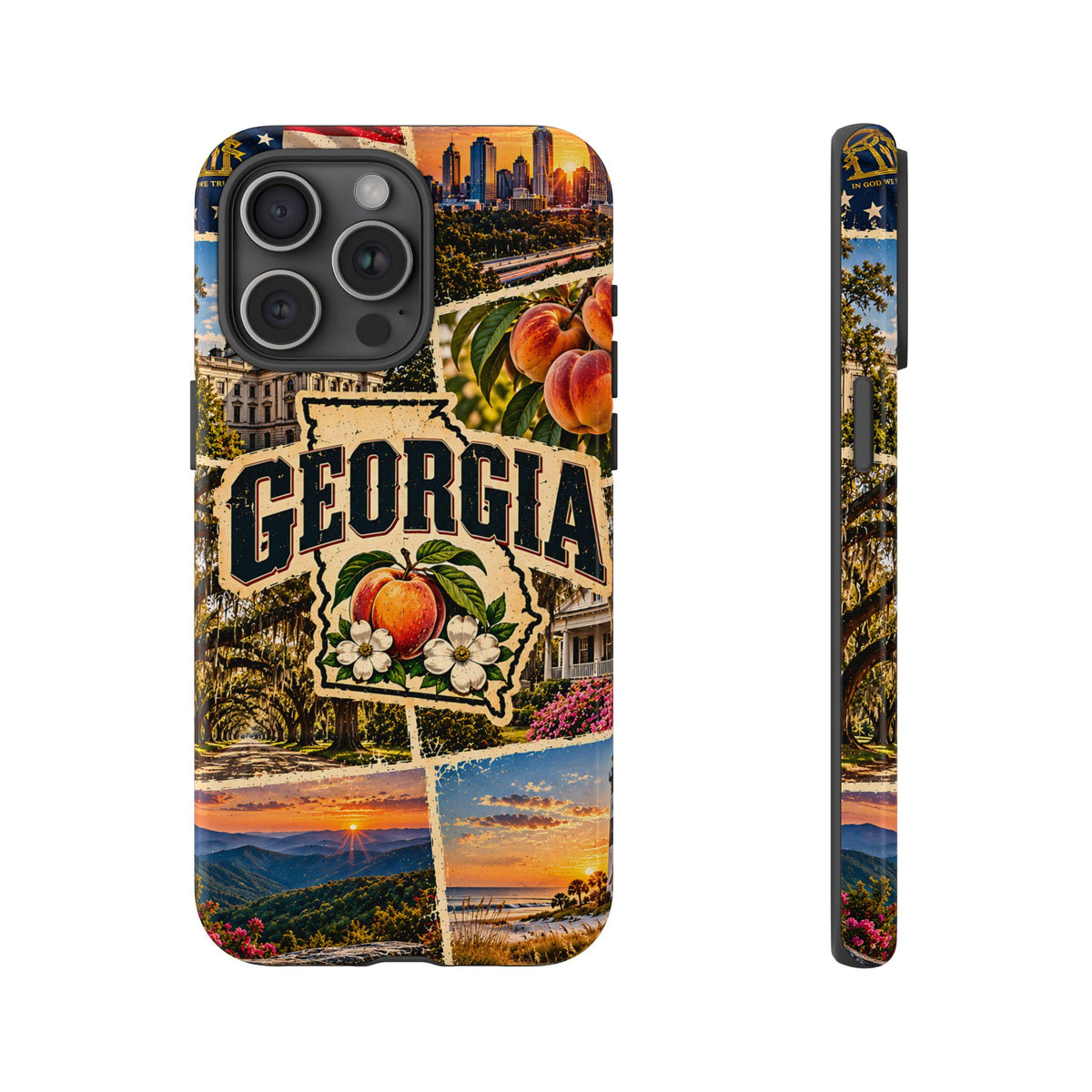 Georgia Travel Collage Tough Phone Case – Vintage State Design