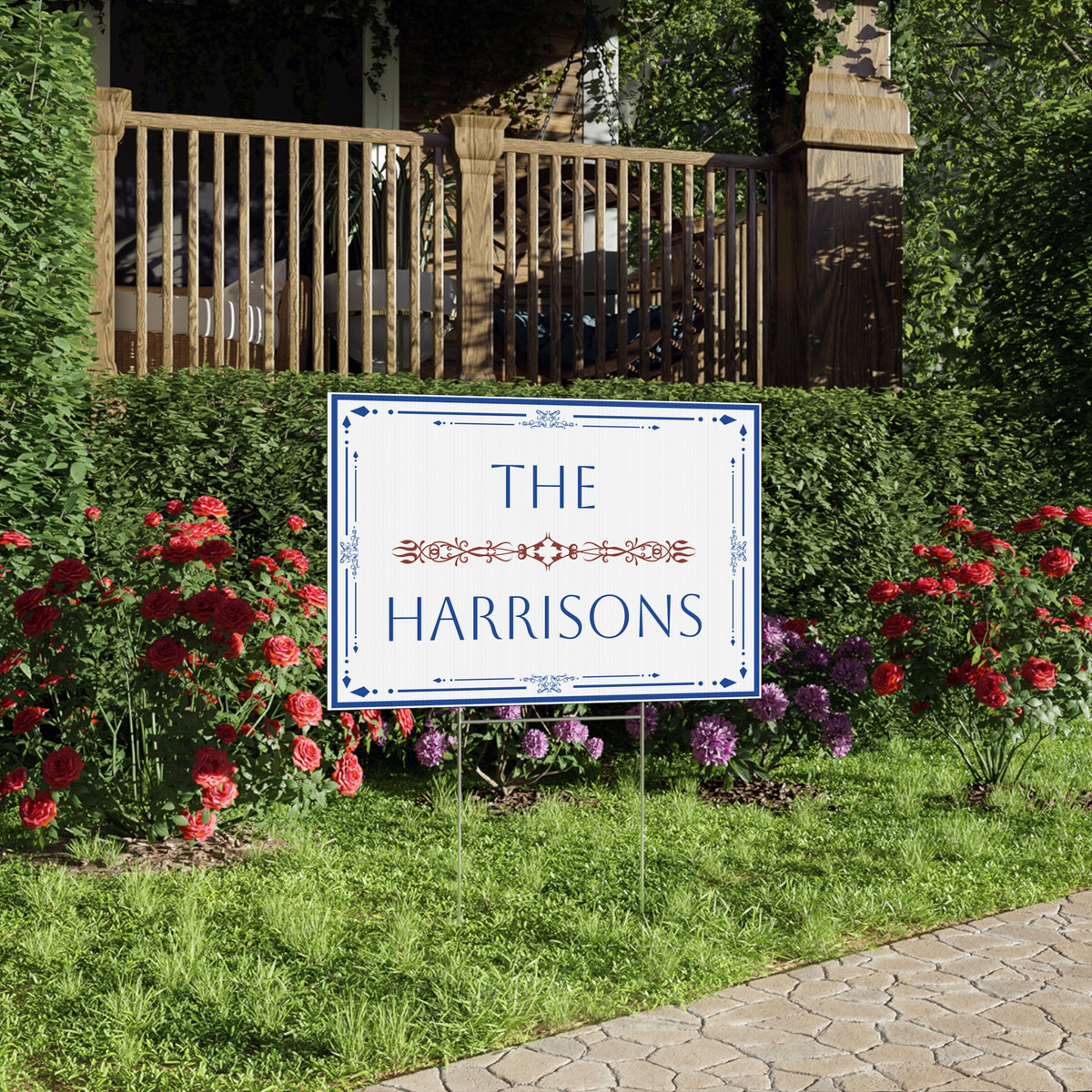 Personalized Family Name Yard Sign – Custom Last Name Lawn Sign – Y4