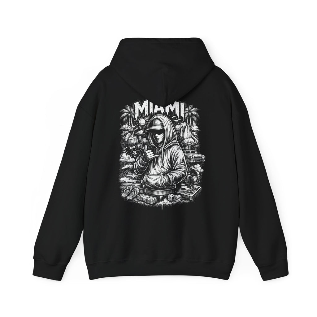 Miami Hoodie Streetwear Graphic Sweatshirt Urban Style Pullover Hip Hop Hoodie Gift for Men