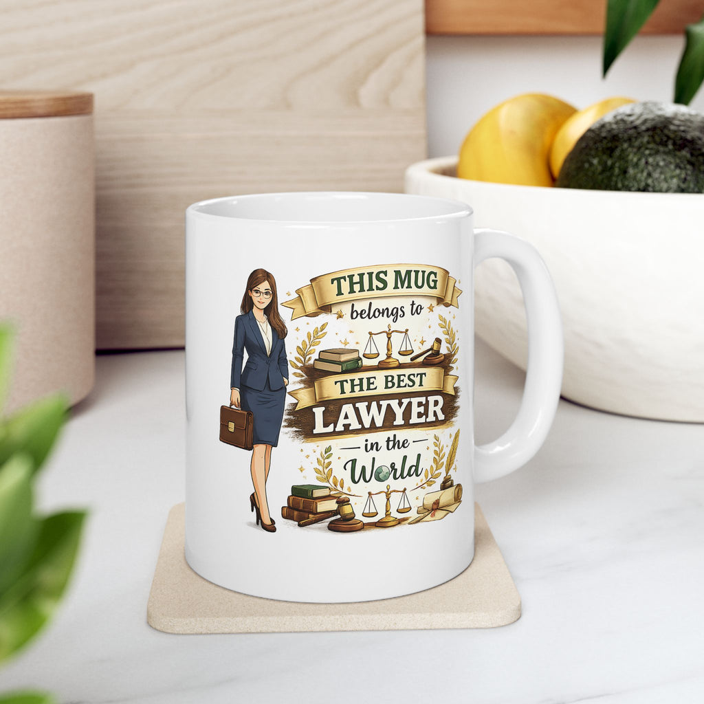 Best Lawyer Mug This Mug Belongs To The Best Lawyer in the World, Attorney Coffee Mug Gift, Law Office Cup