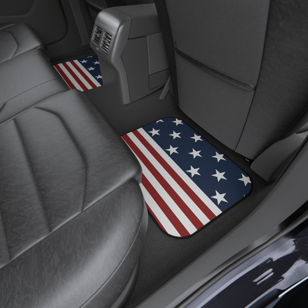 American Flag Car Floor Mats – USA 4-Piece Set
