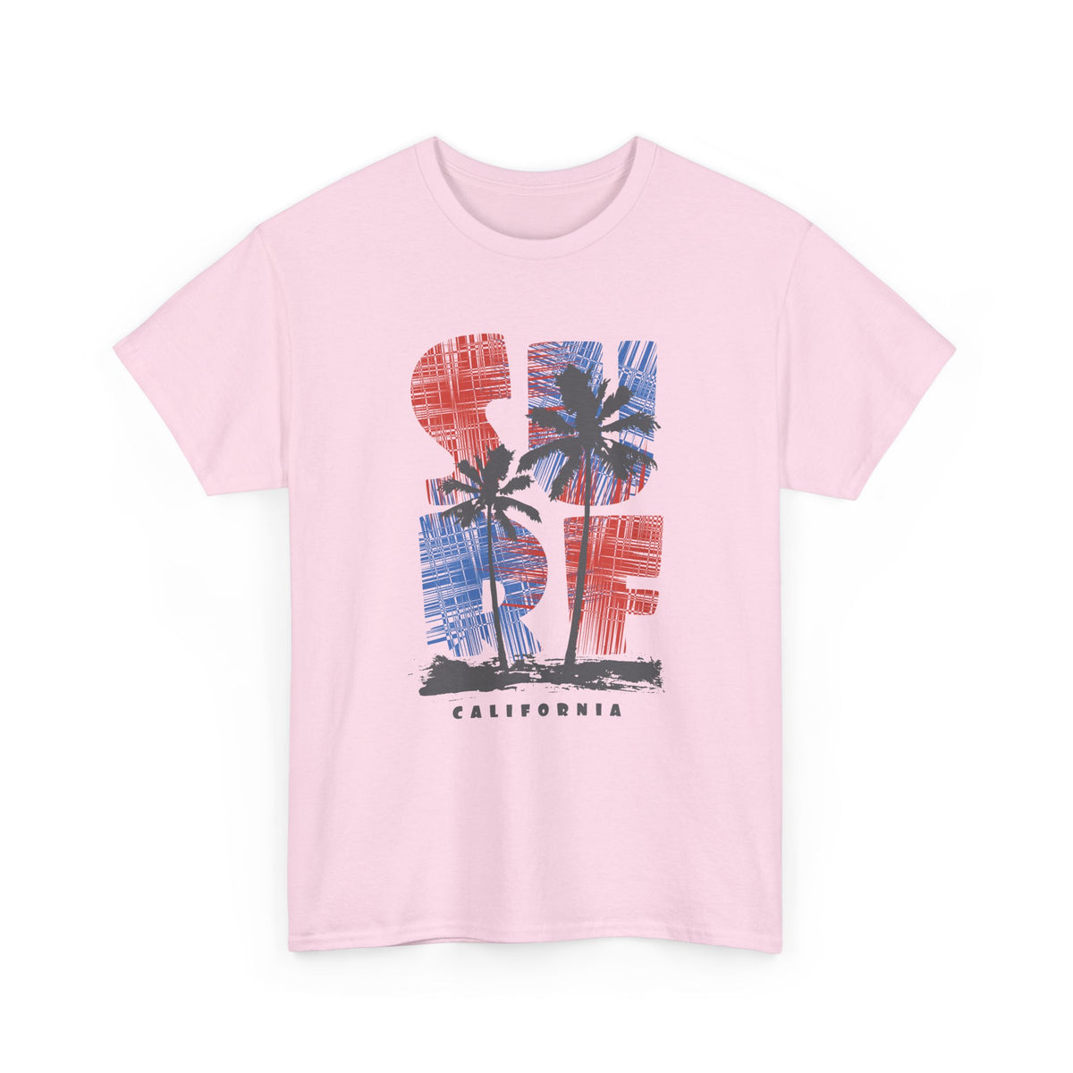 California Surf T-Shirt – Retro Surfboard & Palm Trees Graphic Tee