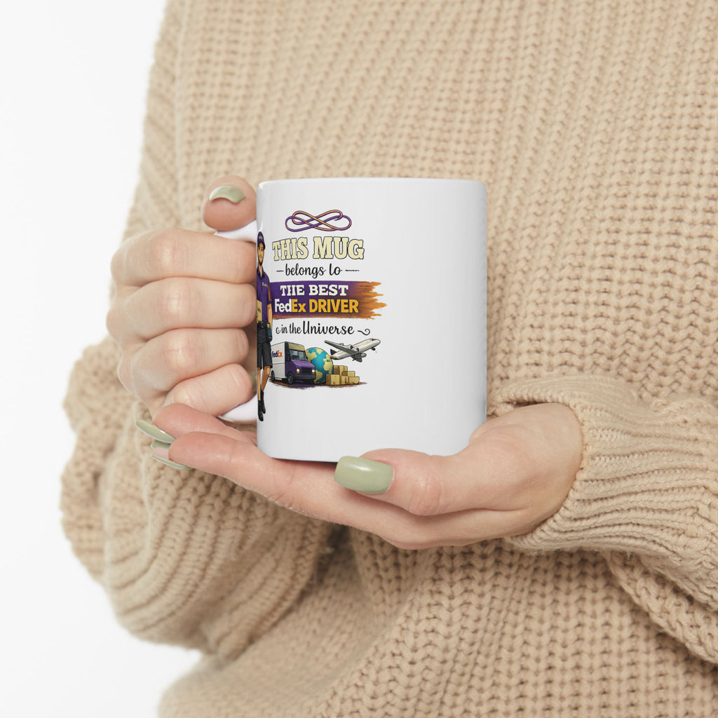 Best Delivery Driver Mug  This Mug Belongs To The Best Shipping Courier in the Universe, Delivery Driver Coffee Mug Gift