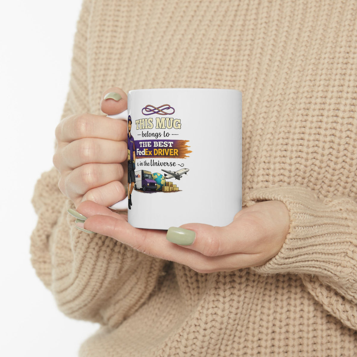 Best Delivery Driver Mug  This Mug Belongs To The Best Shipping Courier in the Universe, Delivery Driver Coffee Mug Gift