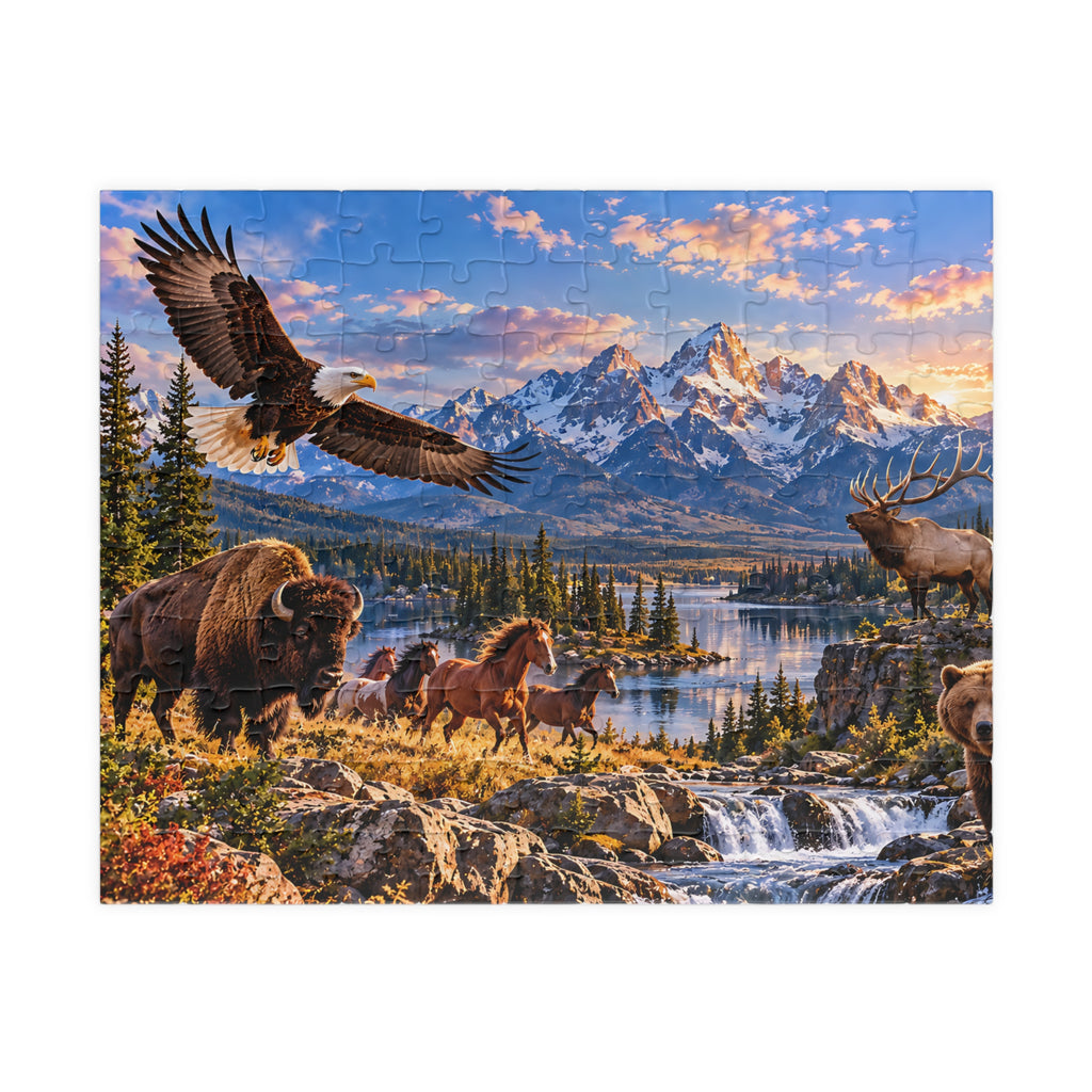 American Wildlife Puzzle – Mountain Wilderness Jigsaw Puzzle (110, 252, 520, 1014-piece)