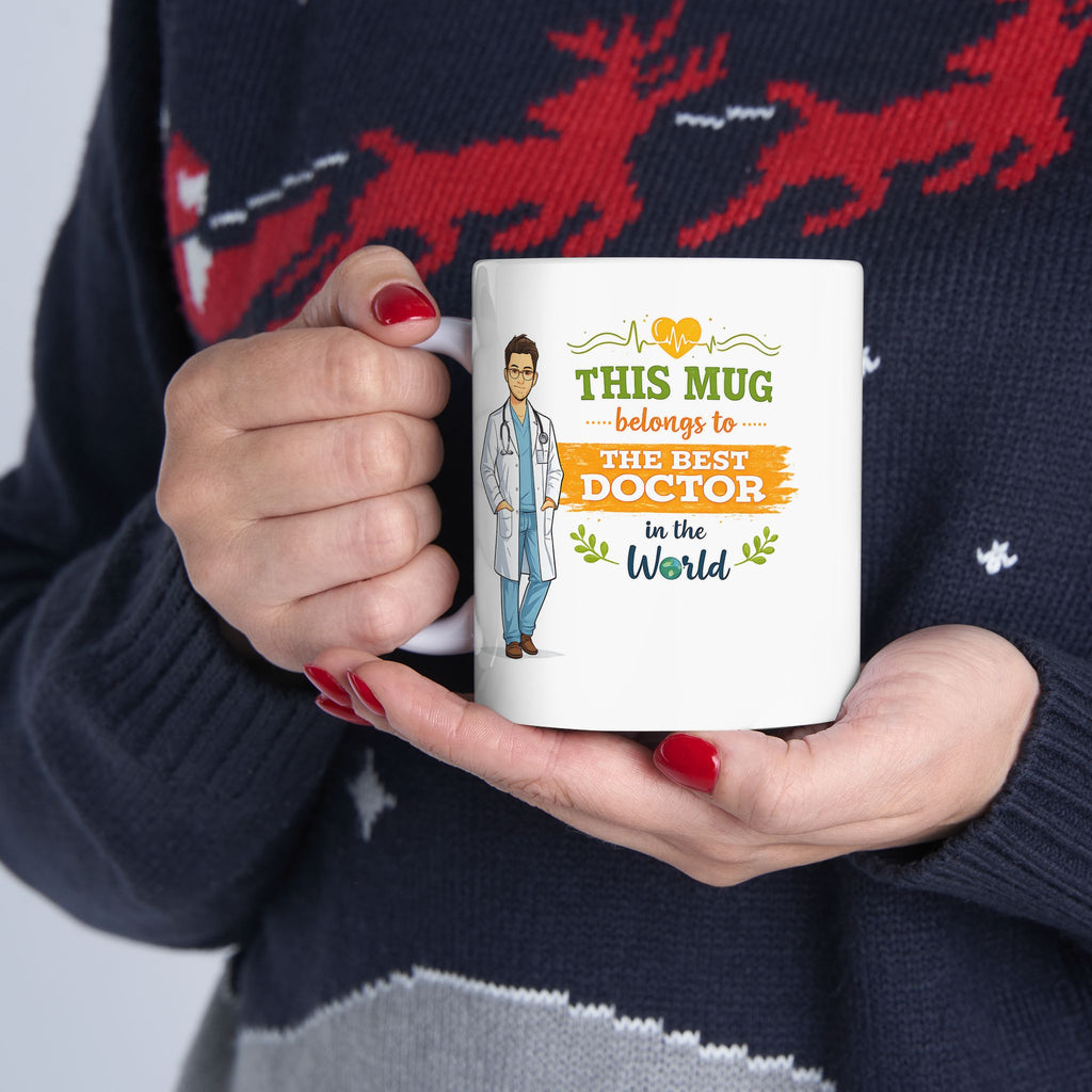 Best Doctor Mug  Funny Doctor Coffee Mug Gift, This Mug Belongs To Doctor, Medical Gift for Doctors