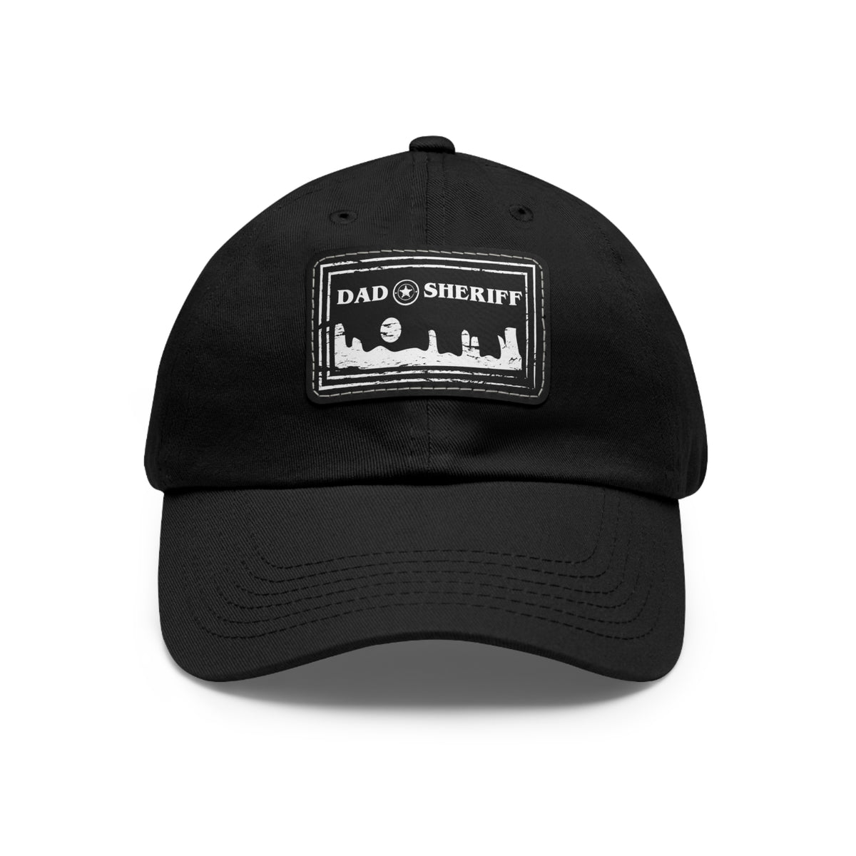 Dad Sheriff Leather Patch Hat – Western Law Enforcement Baseball Cap