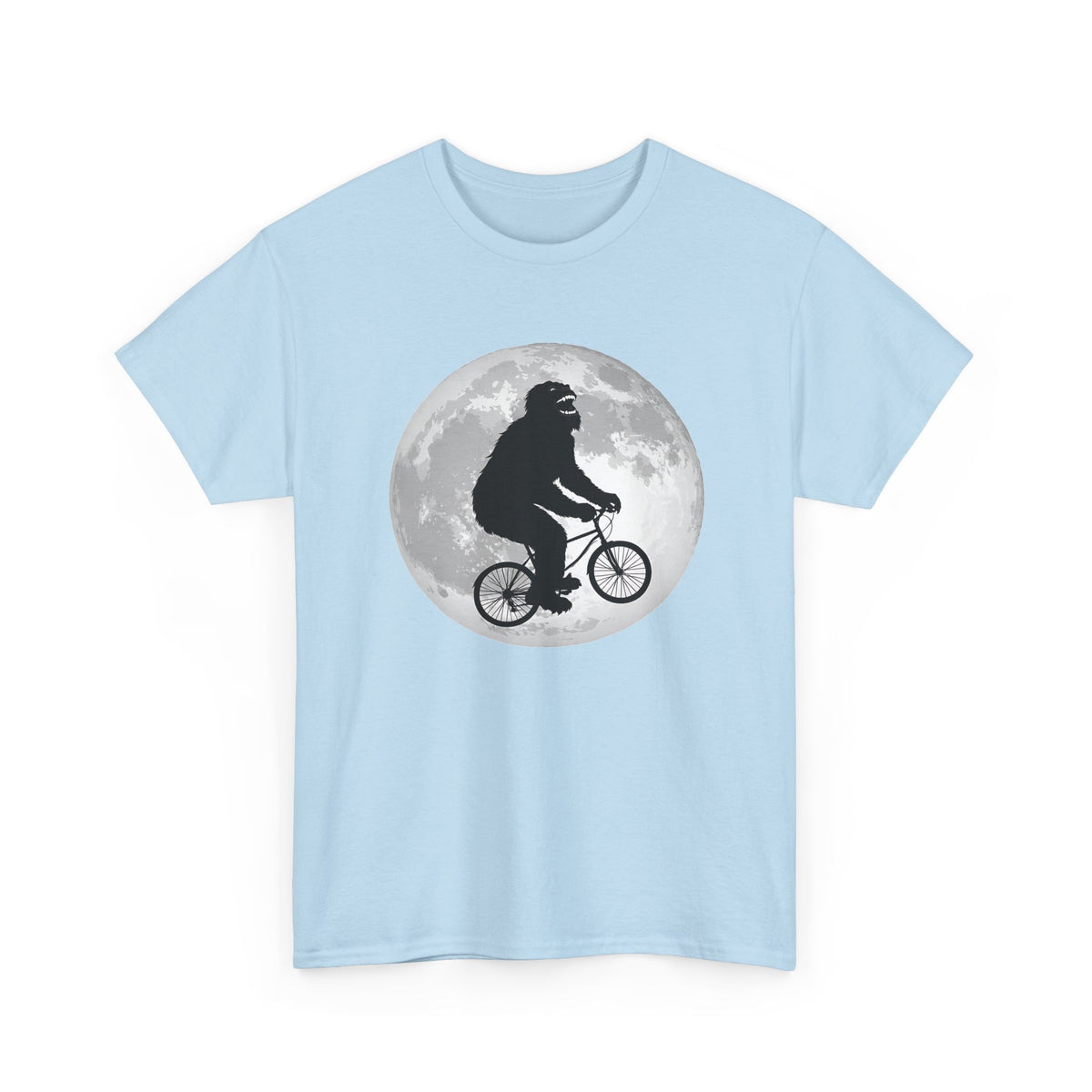 Bigfoot Bicycle T-Shirt – Moon & Nature Adventure Graphic Tee