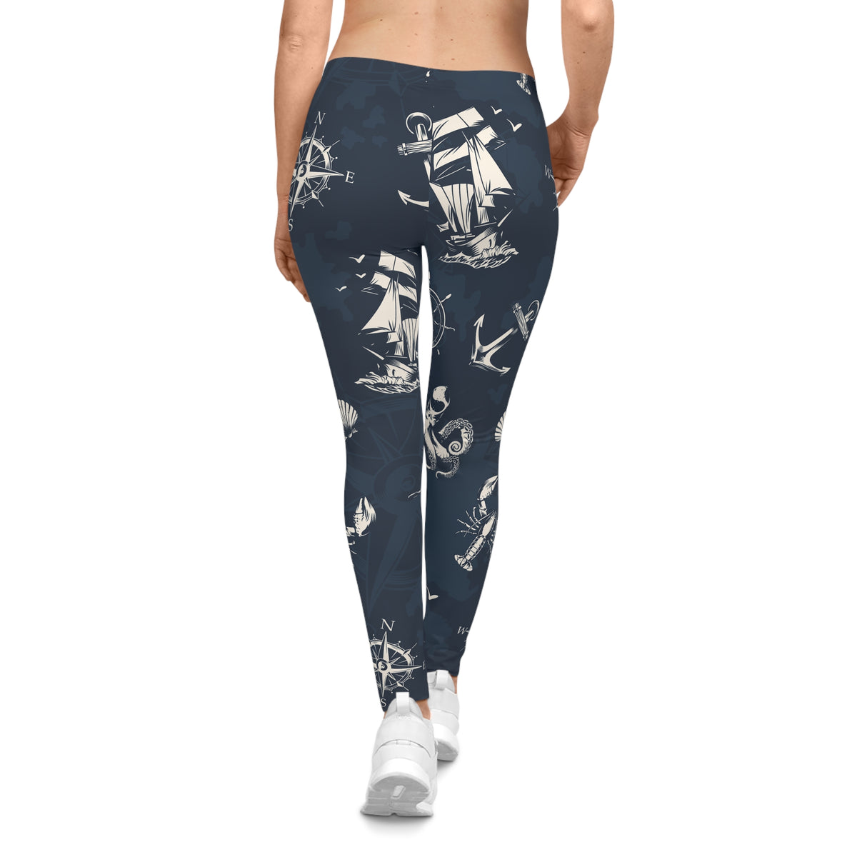 Nautical Adventure Leggings – Sailboat & Ocean Print
