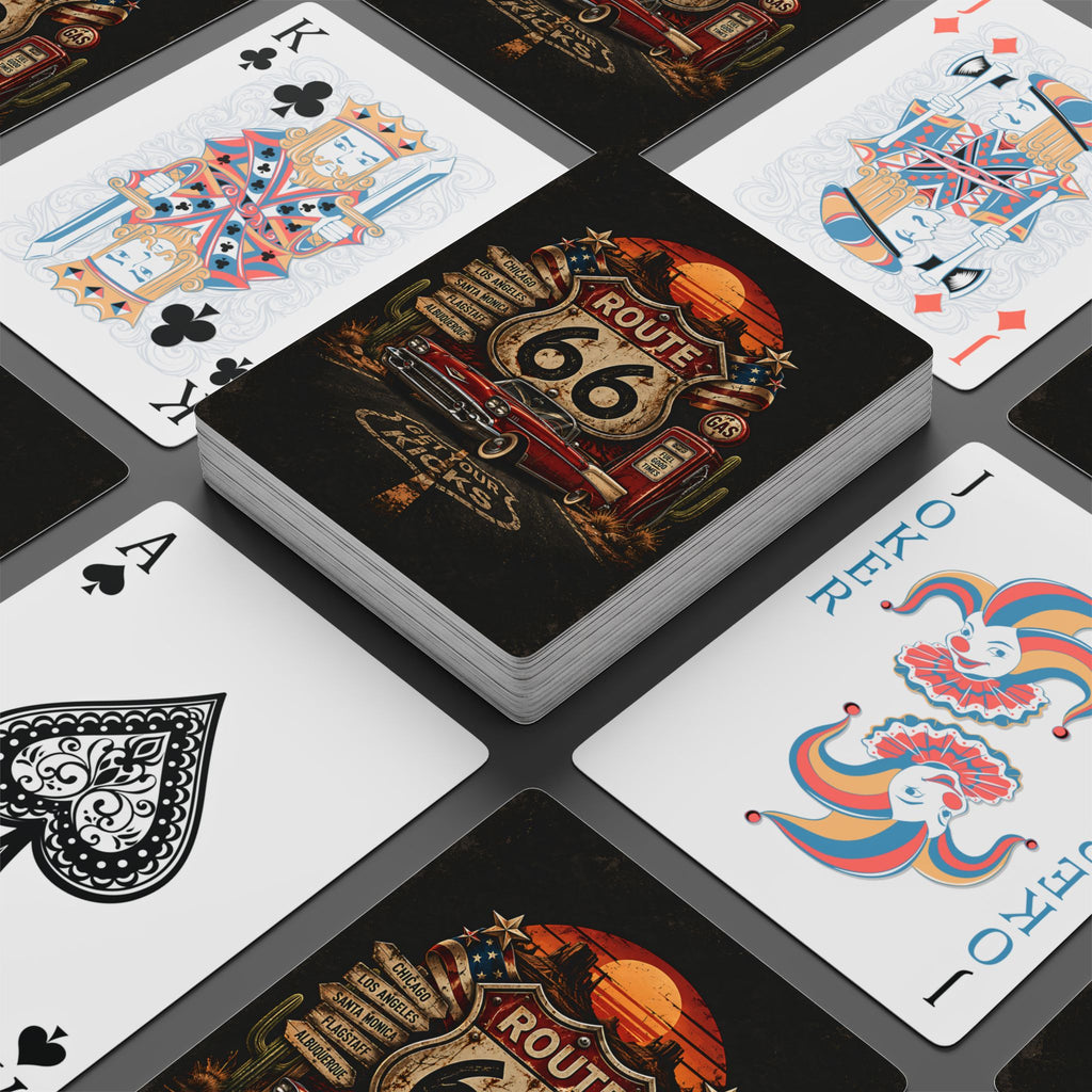 Route 66 Poker Playing Cards – Vintage Americana Deck