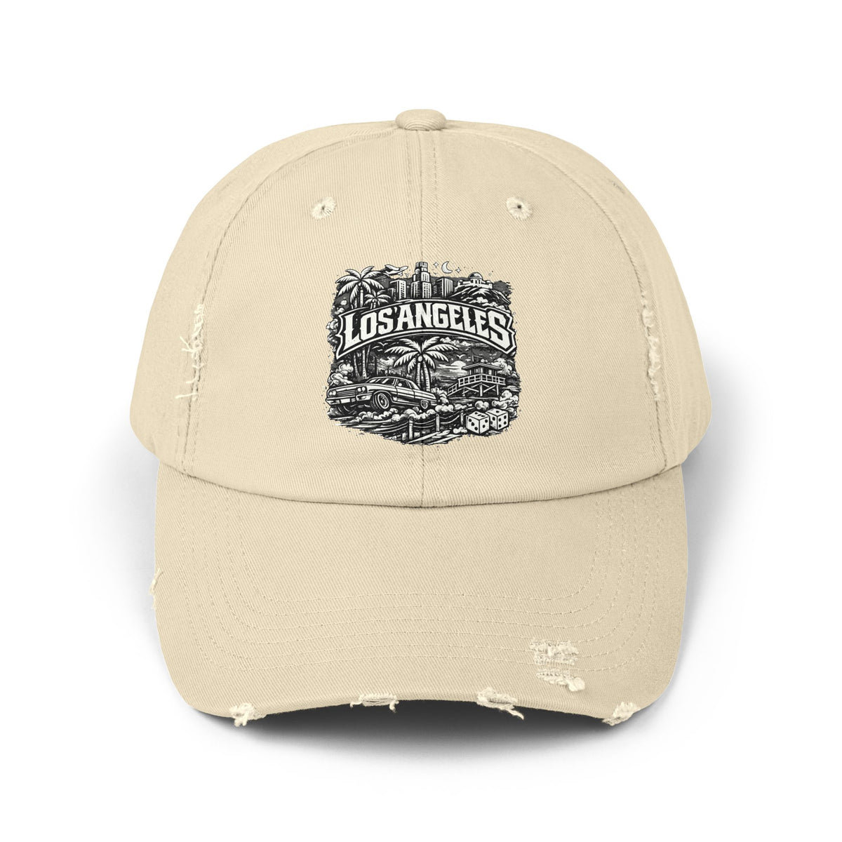 Los Angeles Distressed Cap – Vintage California Graphic Baseball Hat