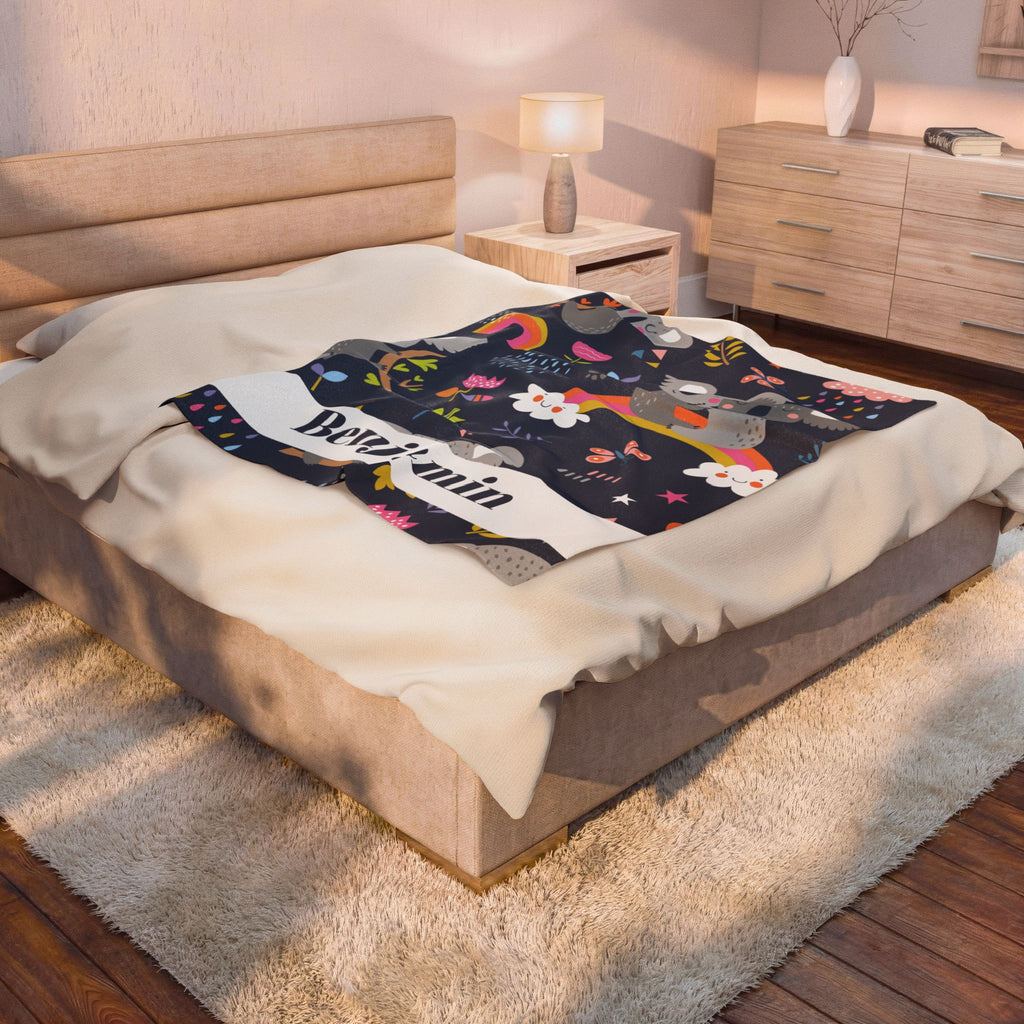 Personalized Name Blanket for Kids  Custom Baby Plush Throw  Nursery Blanket with Name  Baby Shower Gift