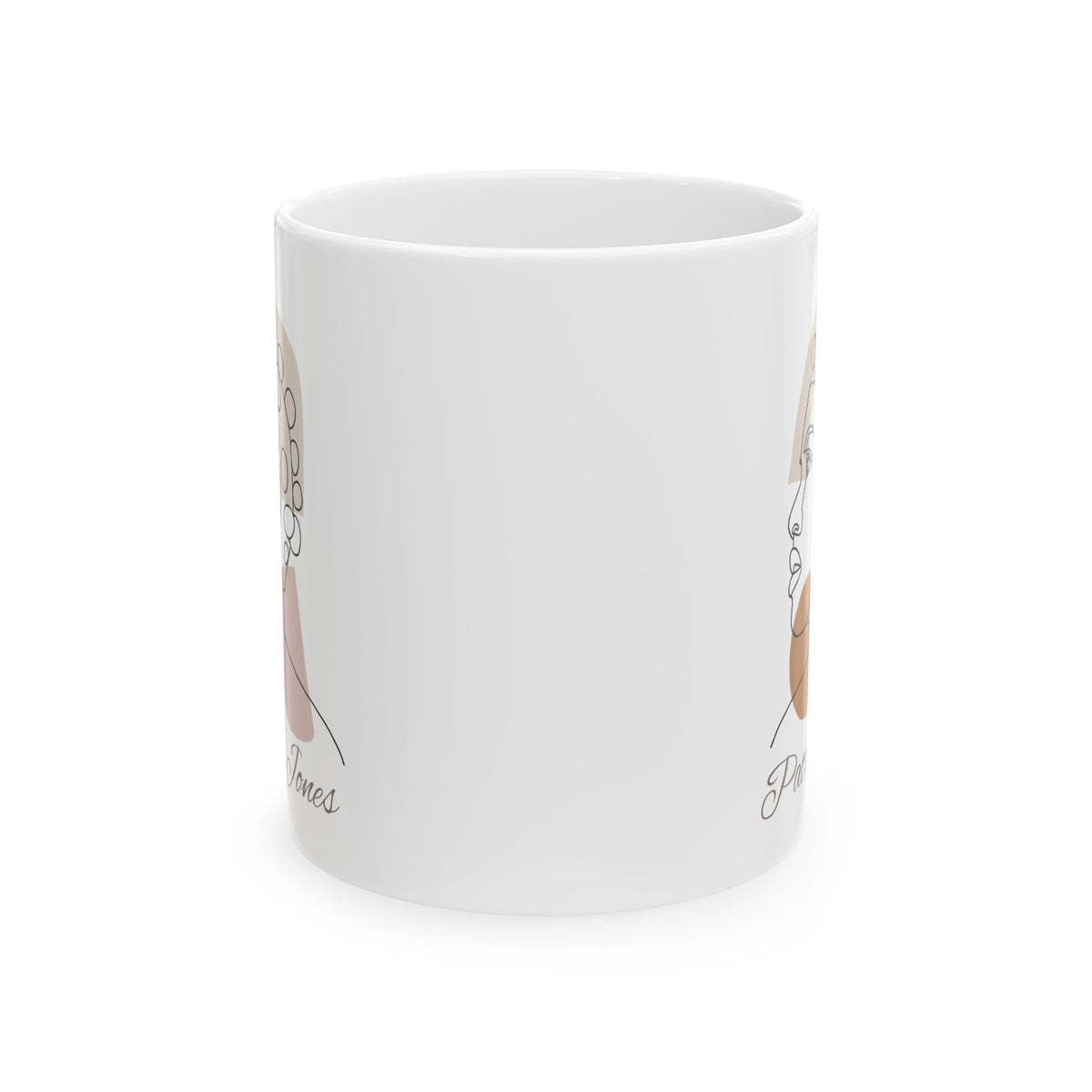 Personalized Name Line Art Mug – Minimalist Woman Coffee Mug Gift