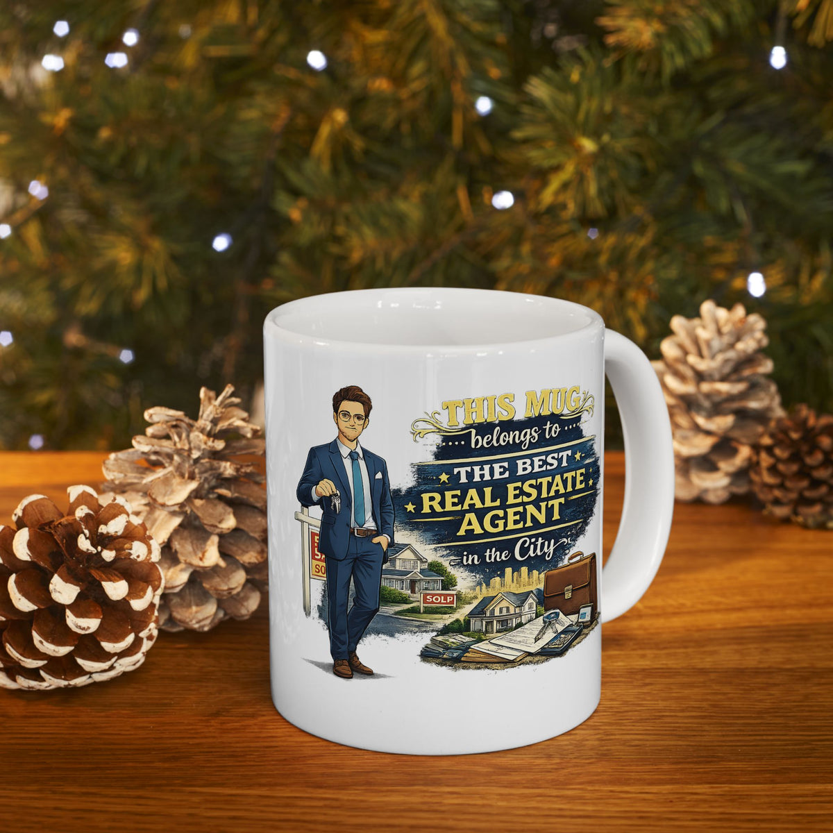 Best Real Estate Agent Mug This Mug Belongs To The Best Realtor in the City, Real Estate Gift Coffee Mug