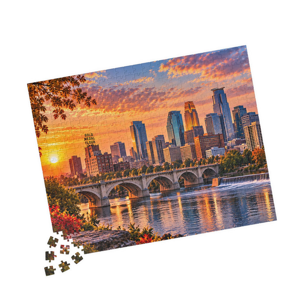 Minneapolis Minnesota Puzzle – City Skyline Jigsaw Puzzle (110, 252, 520, 1014-piece)