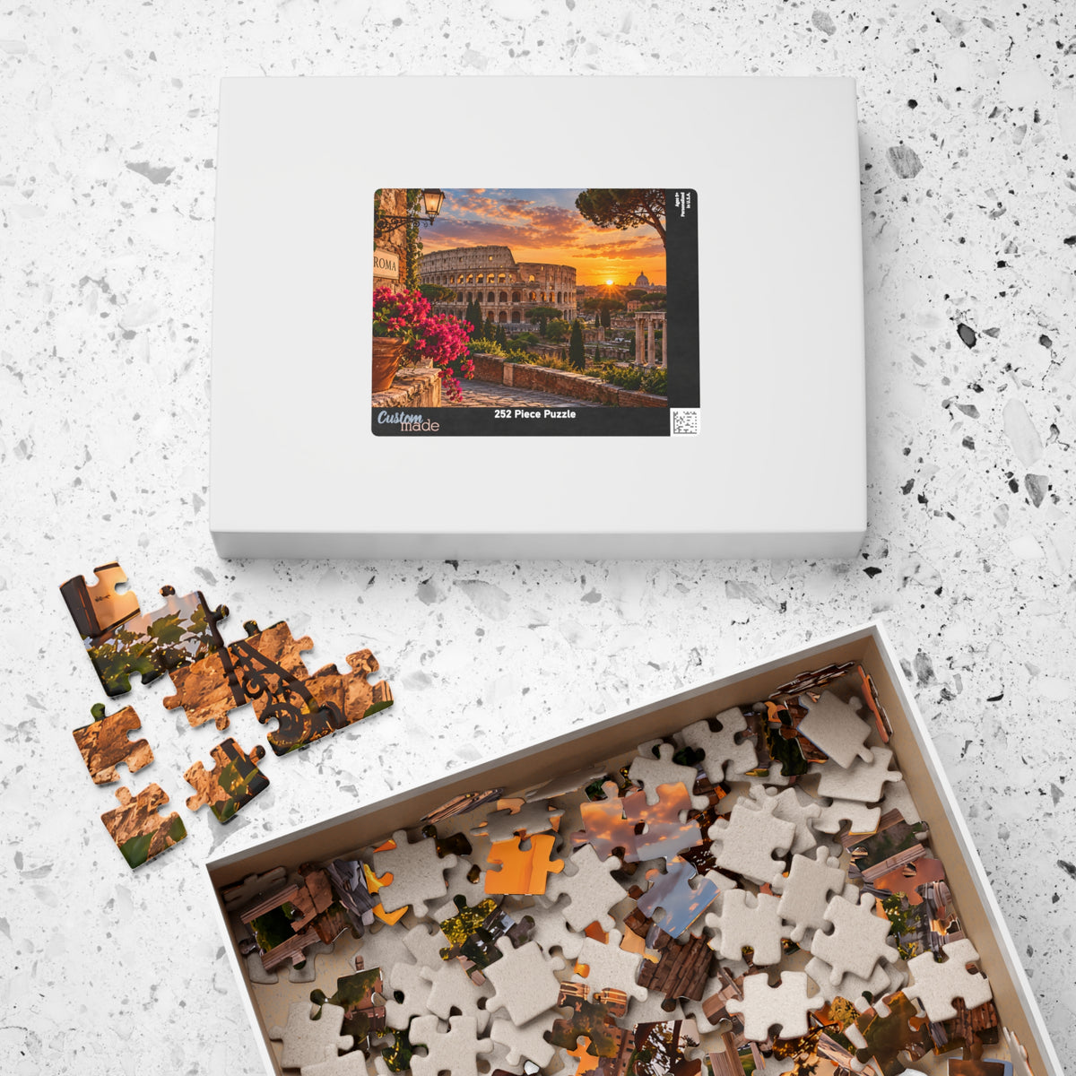Rome Colosseum Puzzle – Italy Sunset Travel Jigsaw Puzzle (110, 252, 520, 1014-piece)