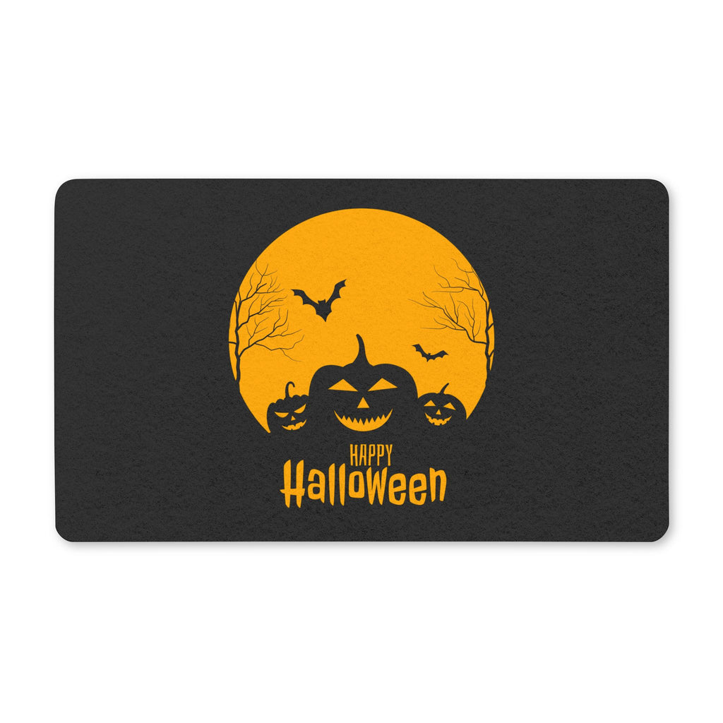 Happy Halloween Doormat – Pumpkin & Bats Halloween Entryway Mat