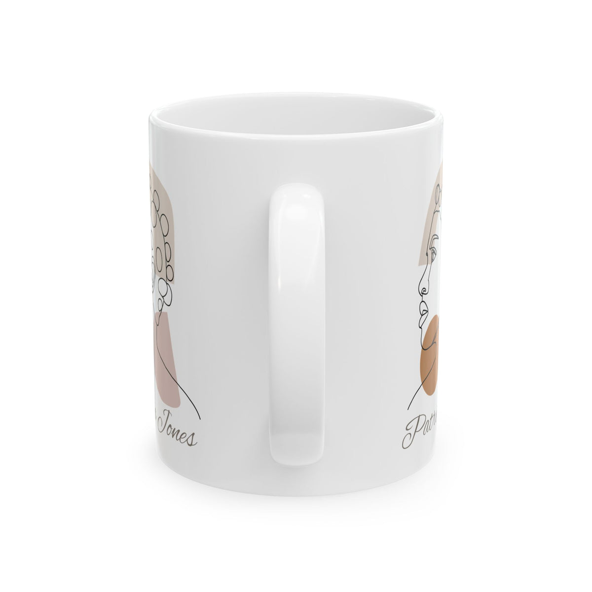 Personalized Name Line Art Mug – Minimalist Woman Coffee Mug Gift