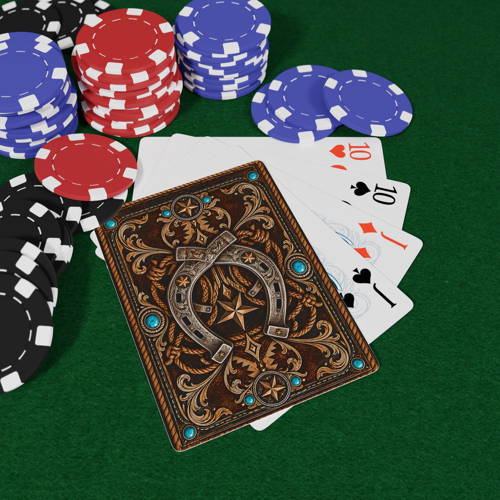 Western Horseshoe Poker Playing Cards – Vintage Cowboy Design