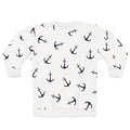 Nautical Anchor Unisex Sweatshirt – Navy & White Coastal Print